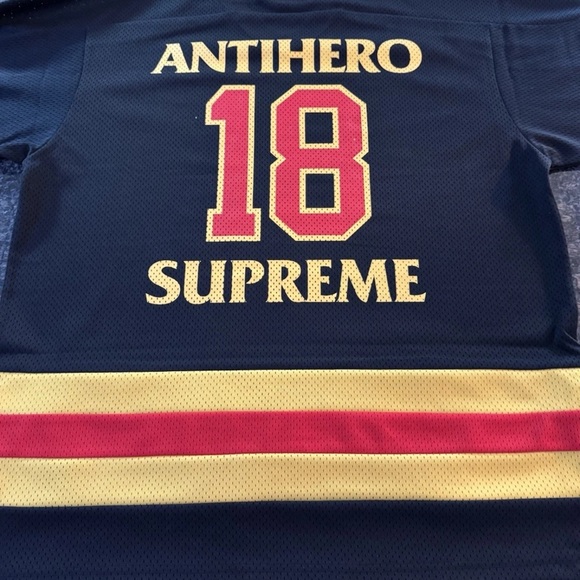 Supreme‎ ANTIHERO Ozzy Hockey Jersey Size Large Shirt Pullover black L New - Picture 8 of 8
